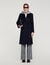 Manteau long à revers satinés