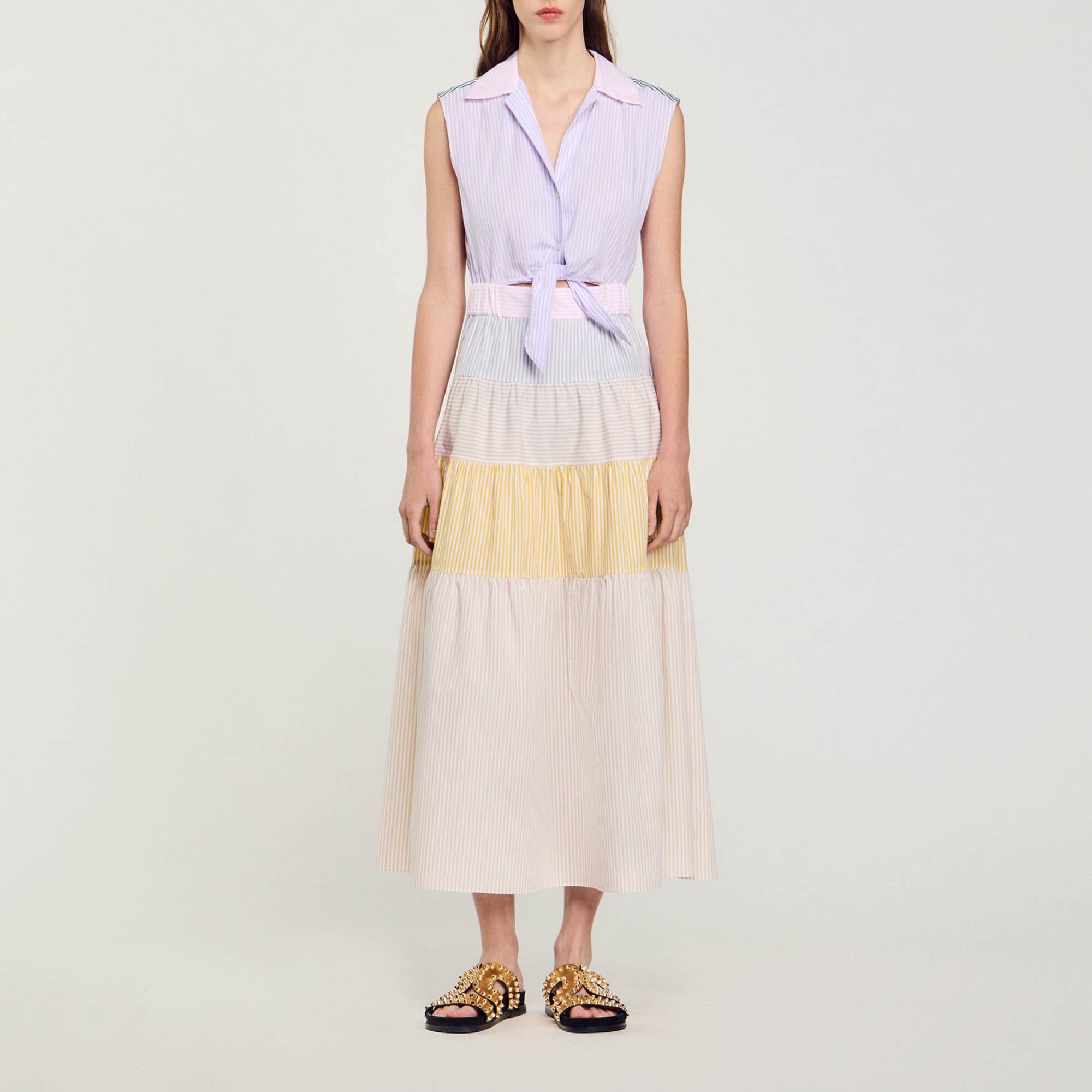 Robe longue patchwork 