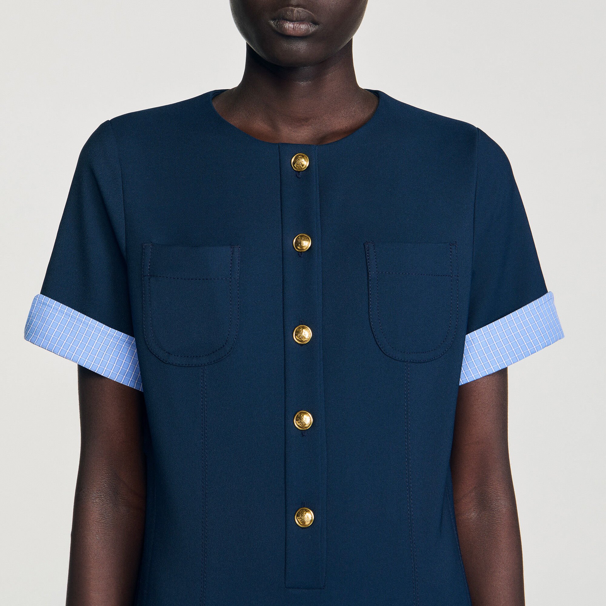 Robe courte plissée
