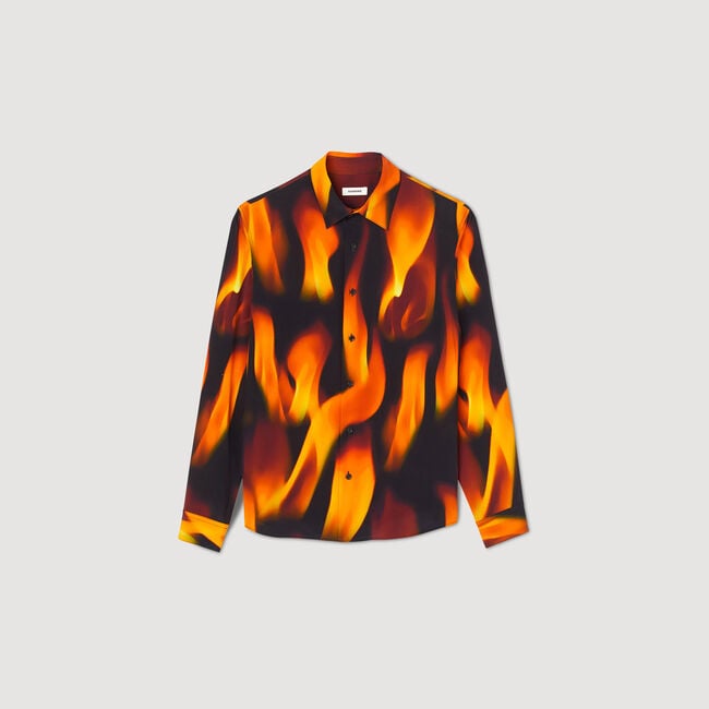 Chemise motifs flammes