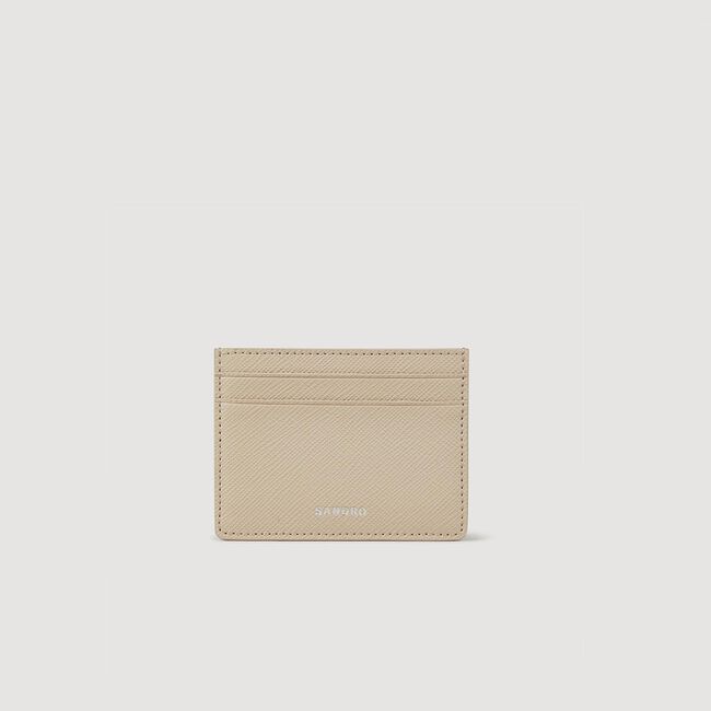 Porte-cartes en cuir reconstitu&eacute; - Homme | Sandro Paris