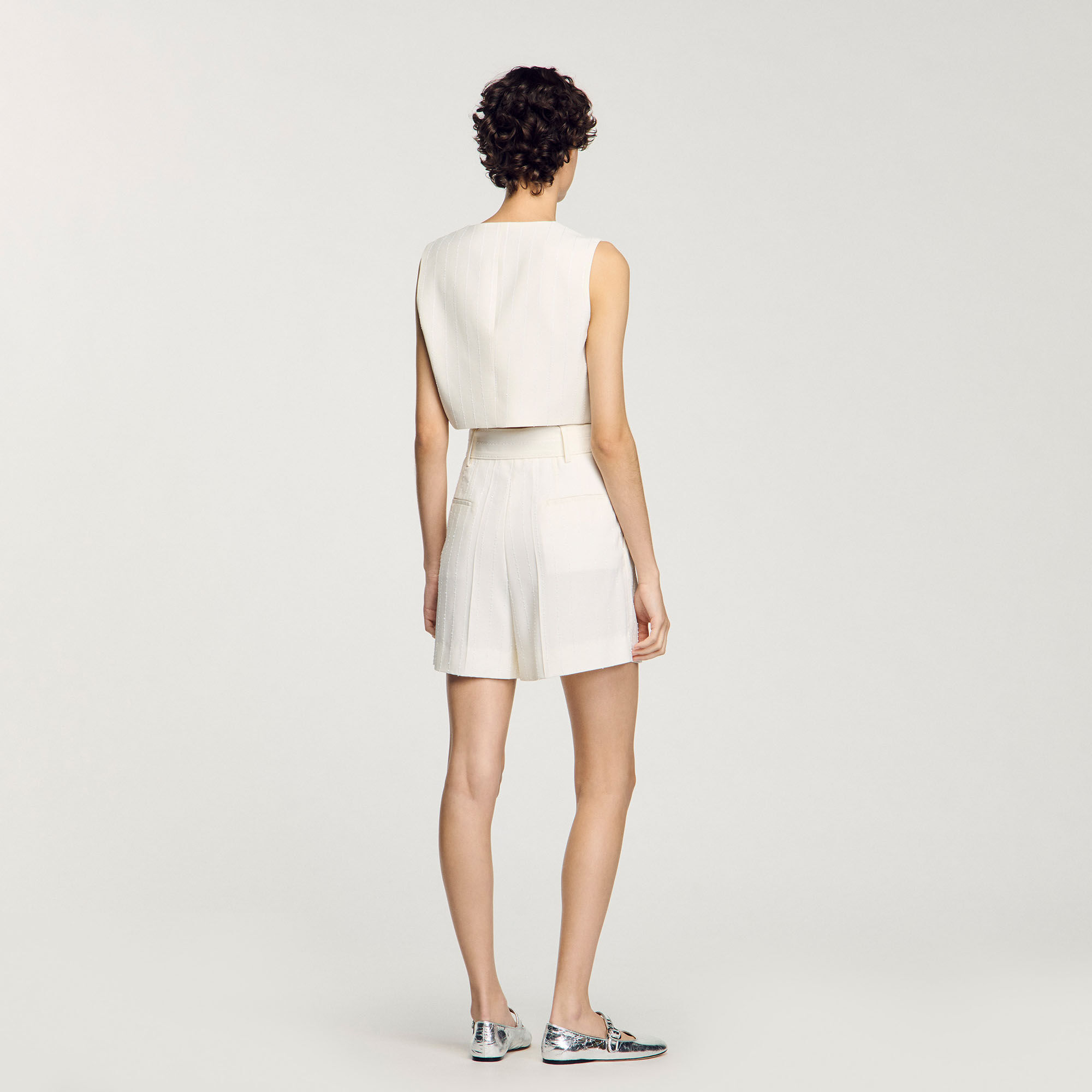 Short taille haute à sequins