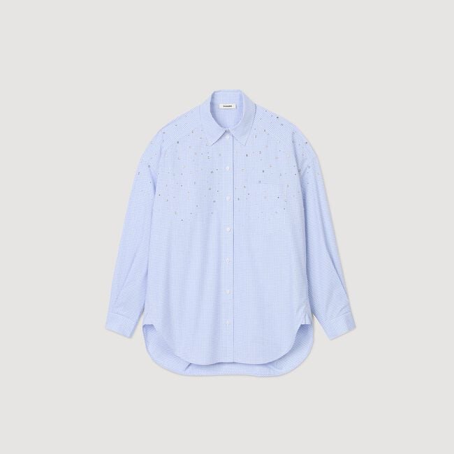 Chemise à carreaux ornée de studs