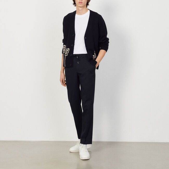 Pantalon carotte en coton