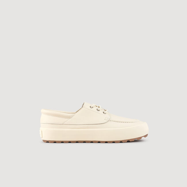 Chaussures bateau en cuir