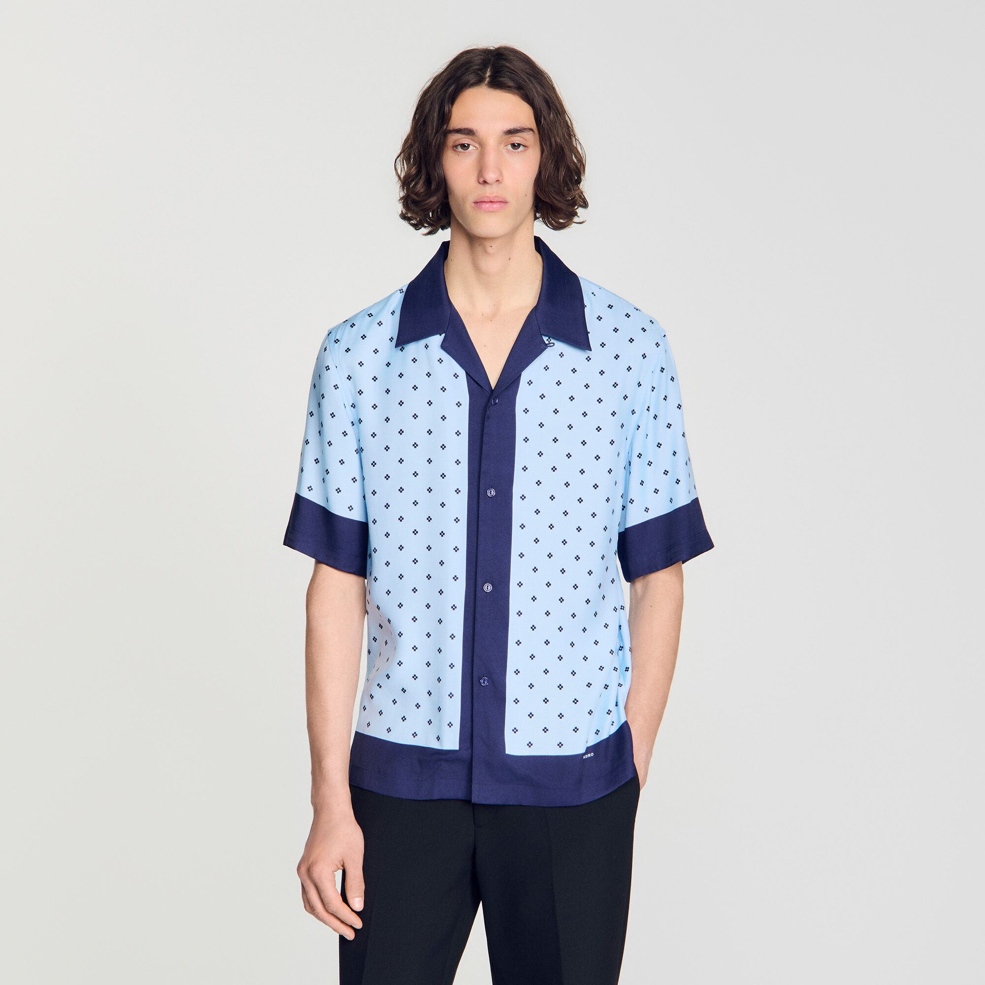 Chemise motif micro cross