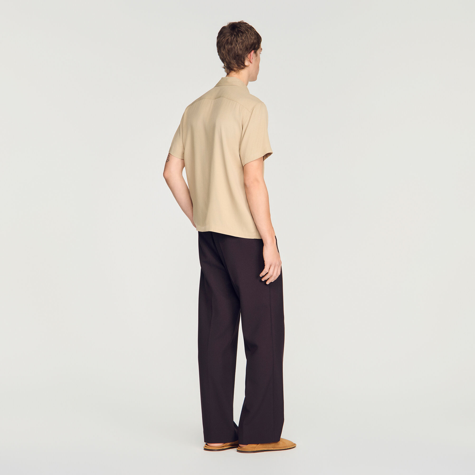 Chemise fluide &agrave; col requin 