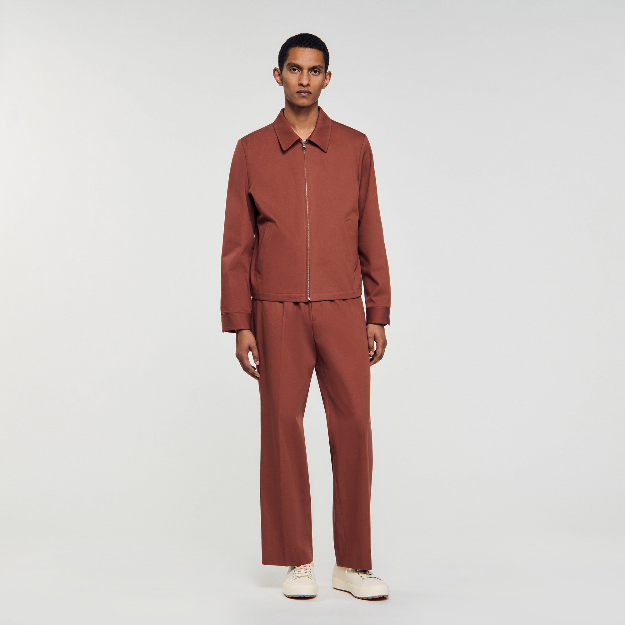 Blouson zippé en coton