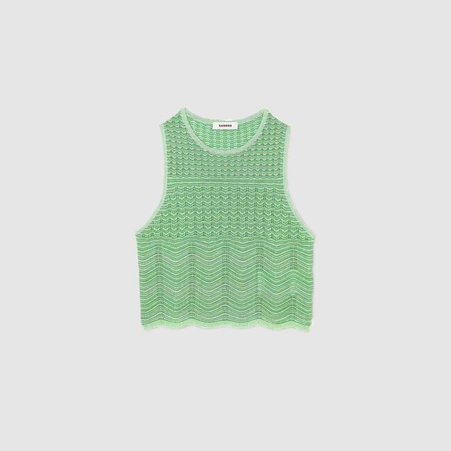 Top en maille fantaisie
