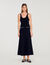 Robe longue à perles