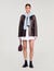 Blouson long en cuir vieilli