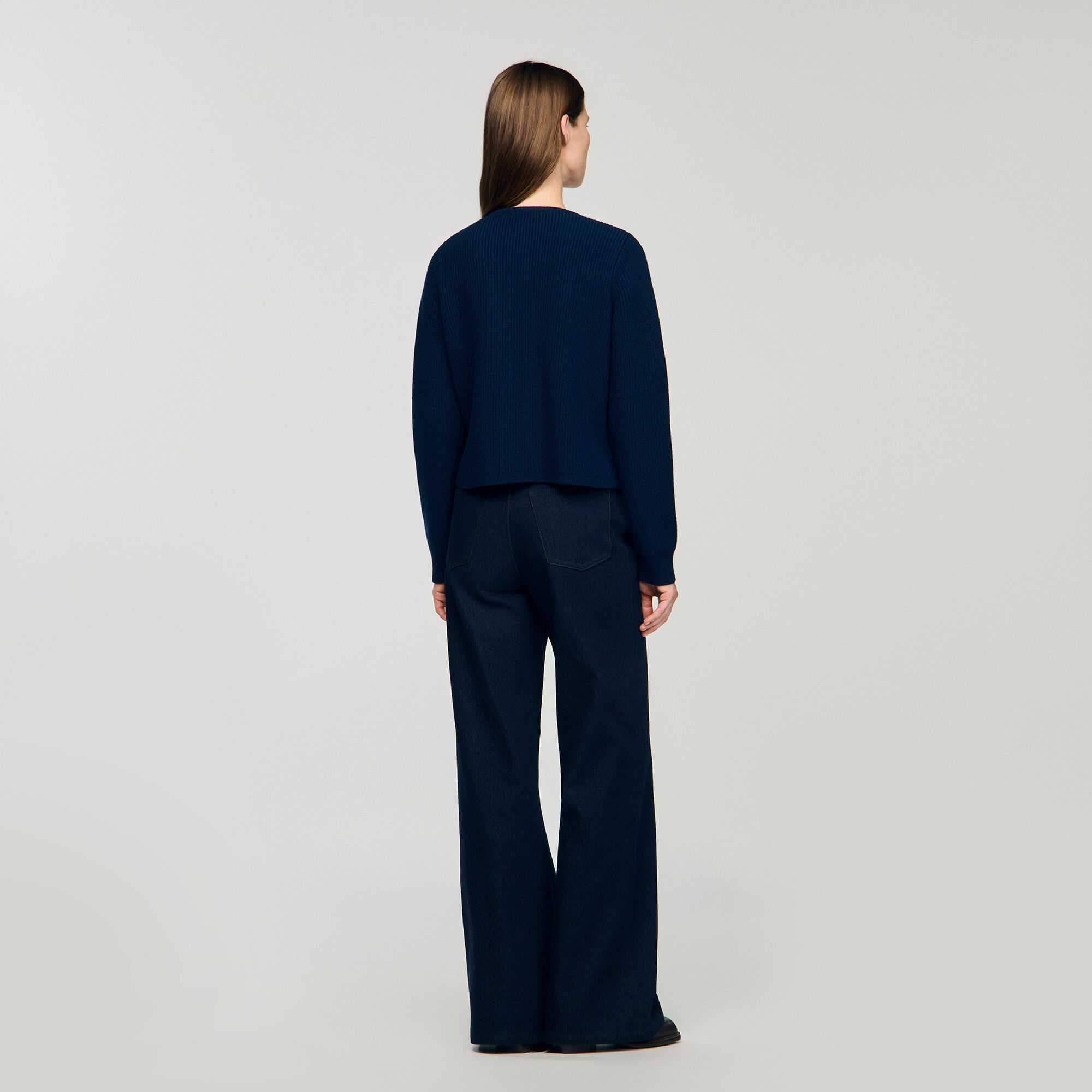 Cardigan à détails denim