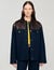 Blouson en denim et en cuir