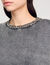 Sweatshirt à col bijoux 