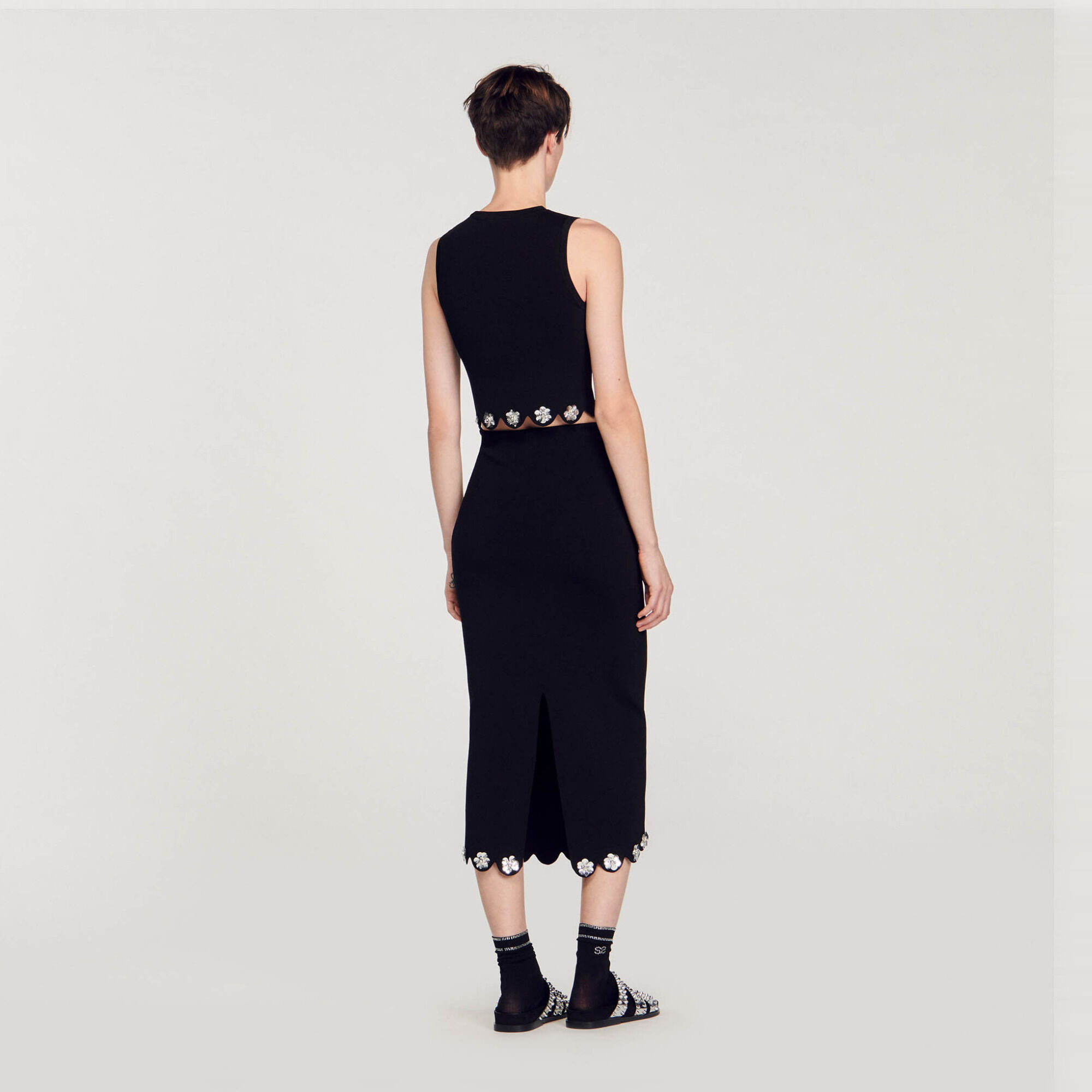 Jupe longue en maille