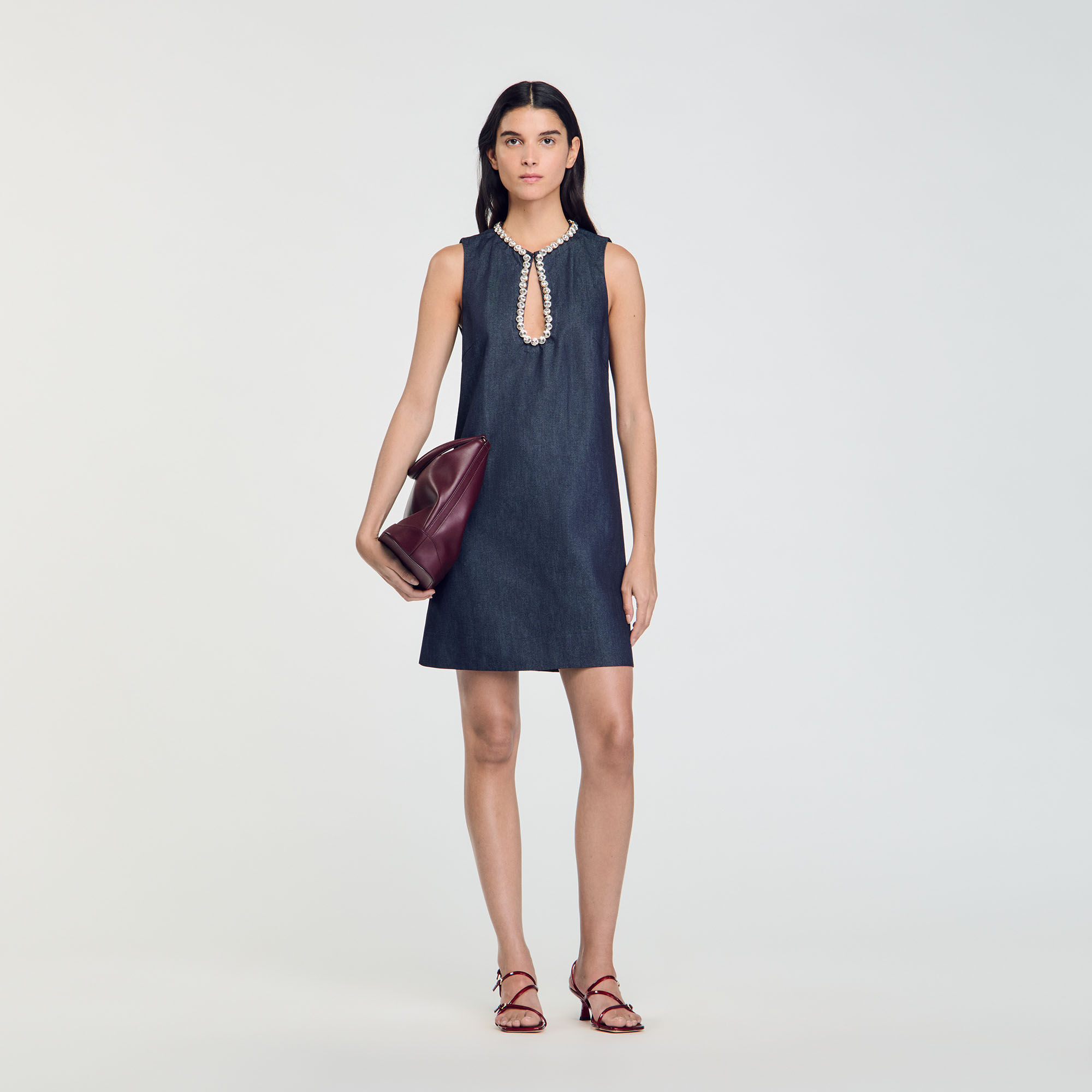 Robe sandro bleue deals