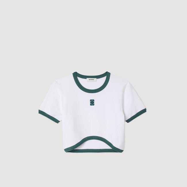 T-shirt court bicolore