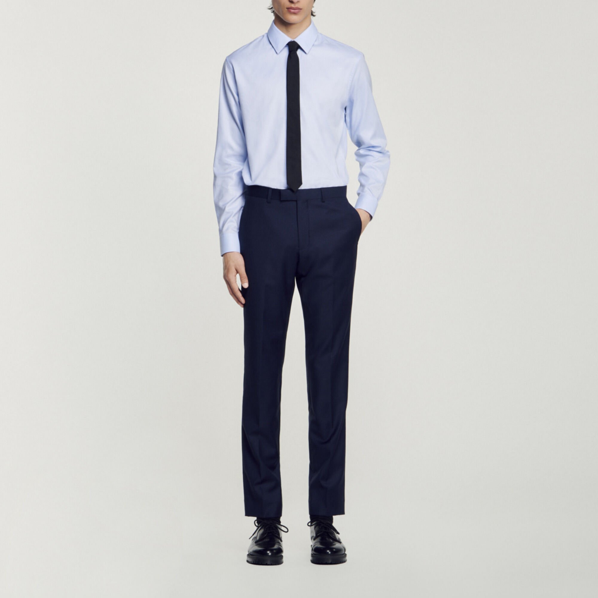 Pantalon de costume en laine stretch