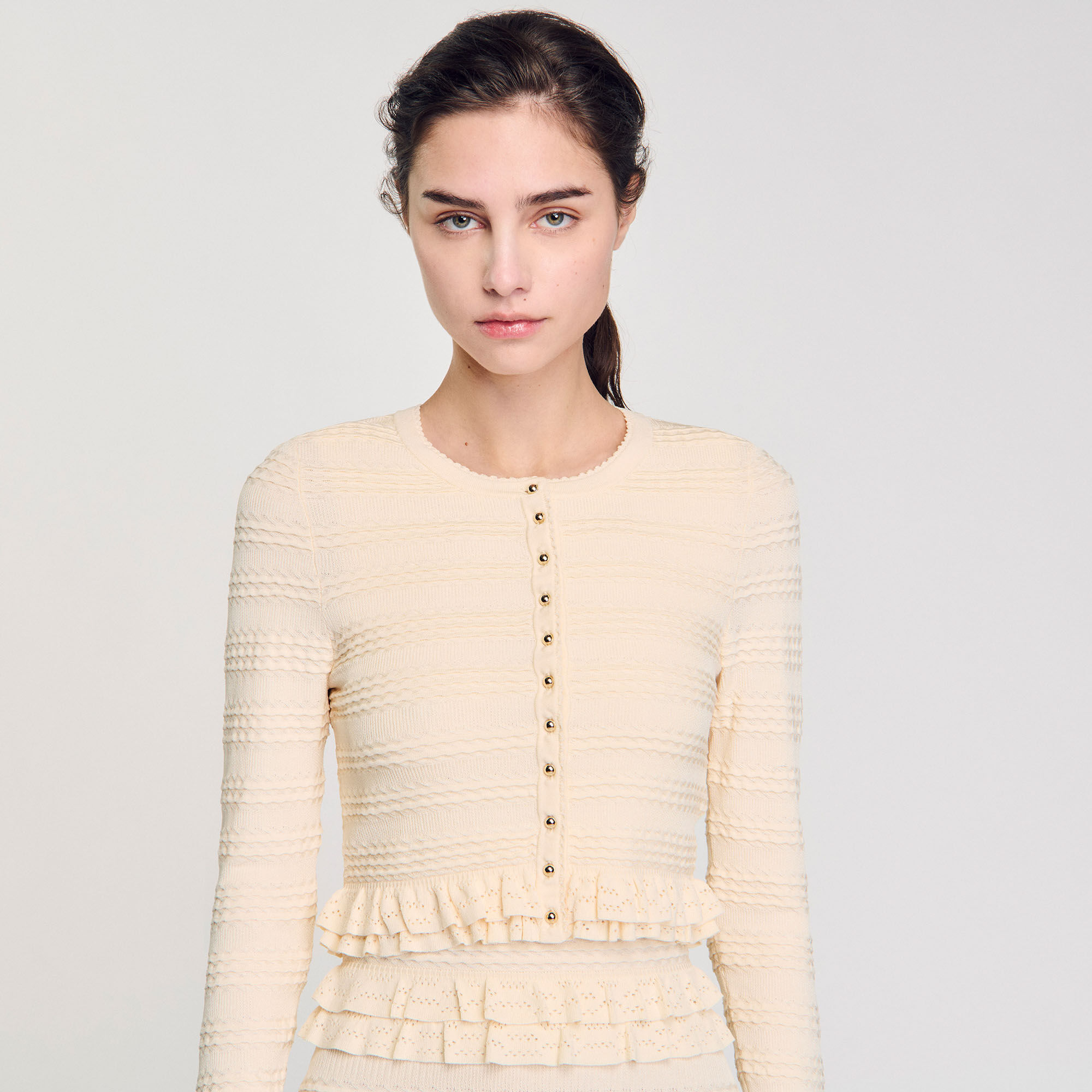 Cardigan à volants