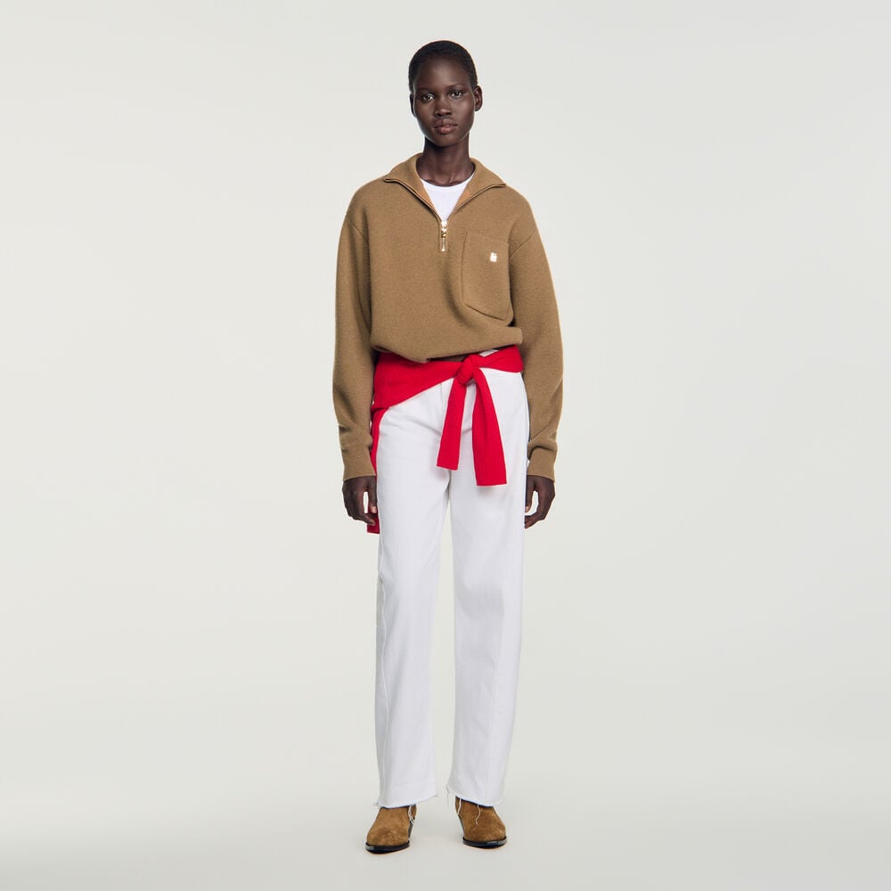 Sandro Pull laine et cachemire – Camel