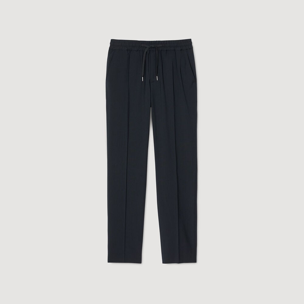 Sandro Pantalon droit élastiqué – Noir – vue 6