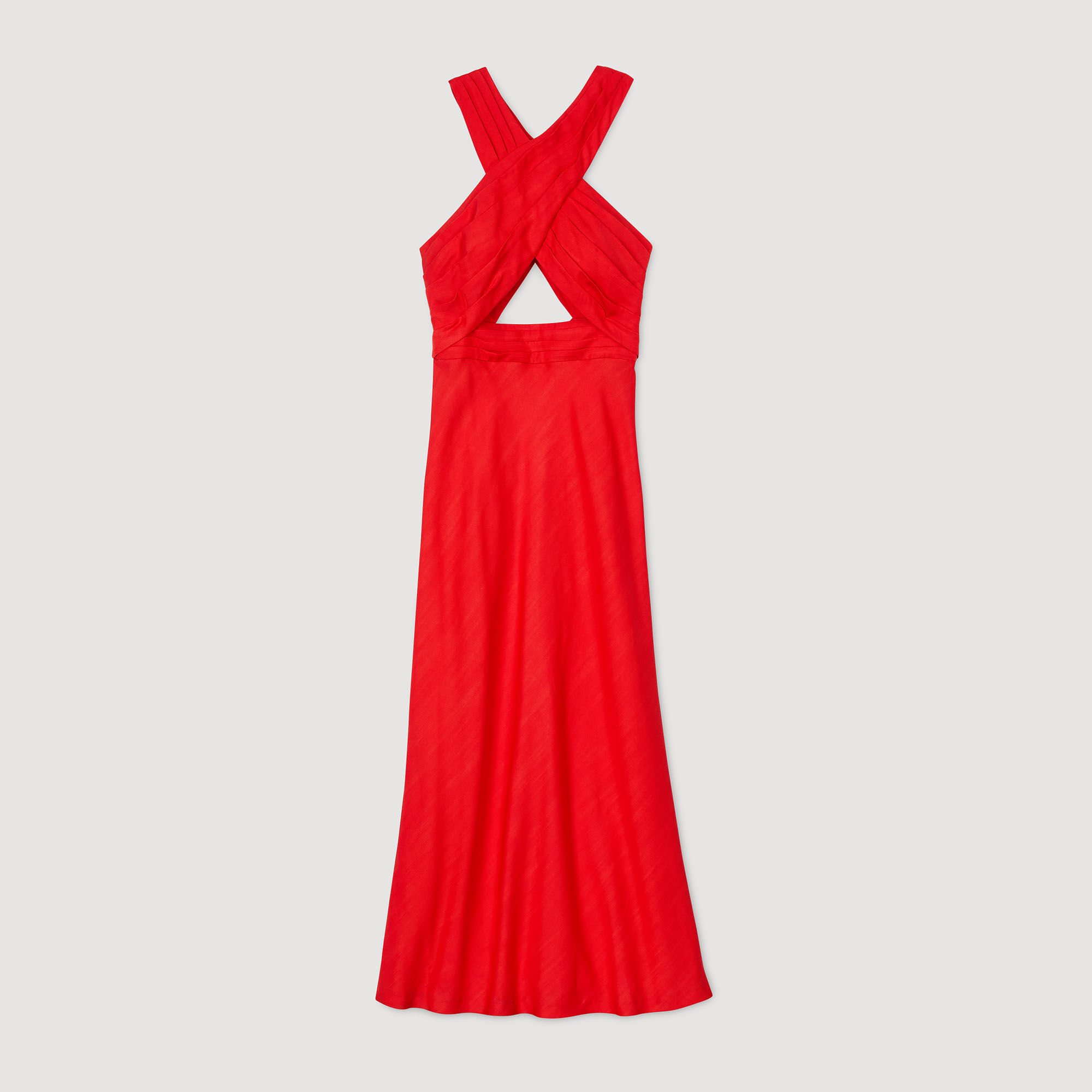 Robe longue croisée