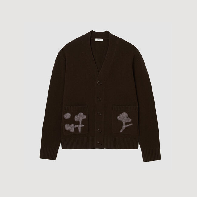 Cardigan à motifs fleurs