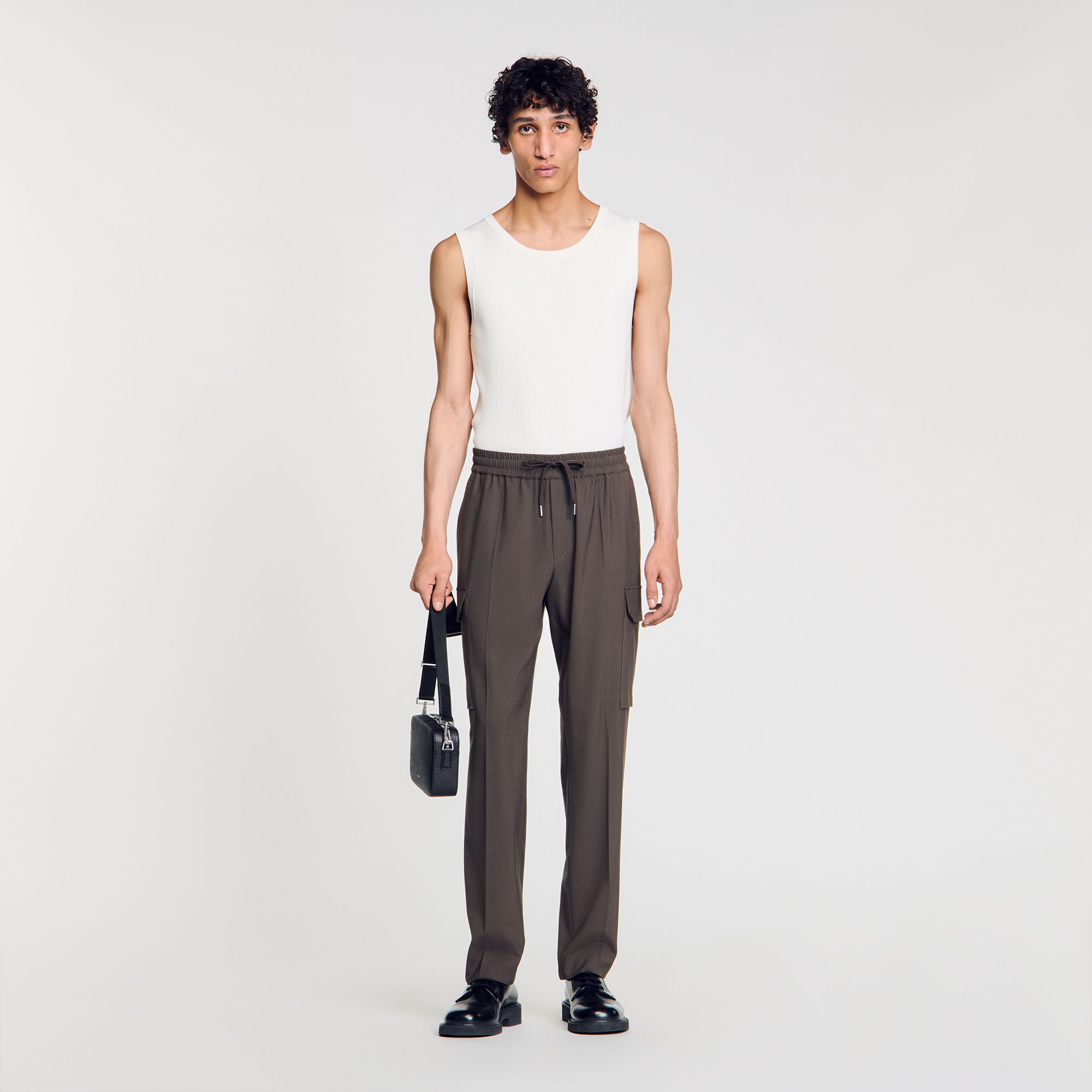Pantalon cargo élastiqué