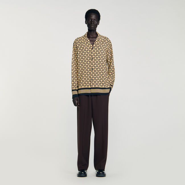 Chemise fluide imprimé Square Cross