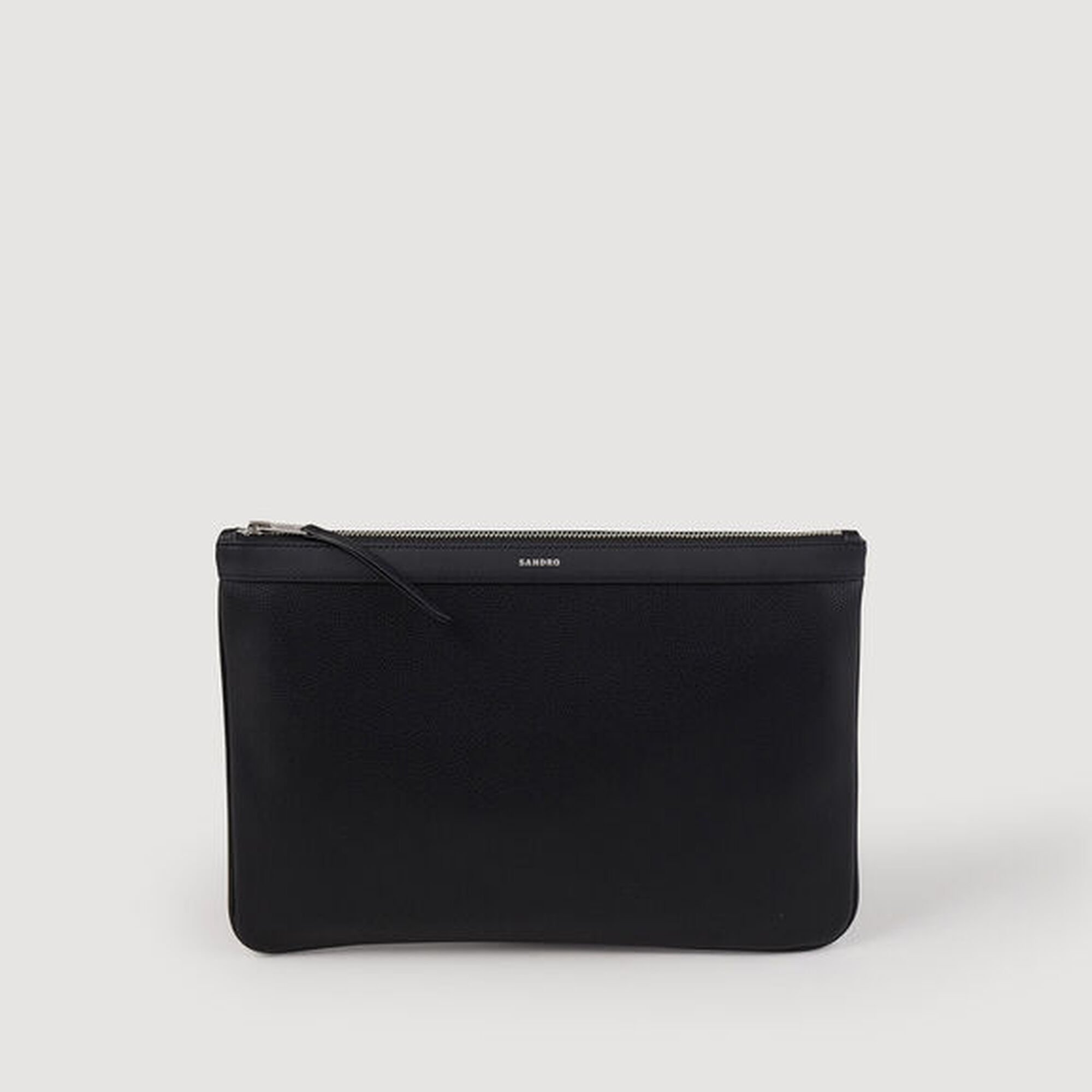 Pochette zippée en toile enduite