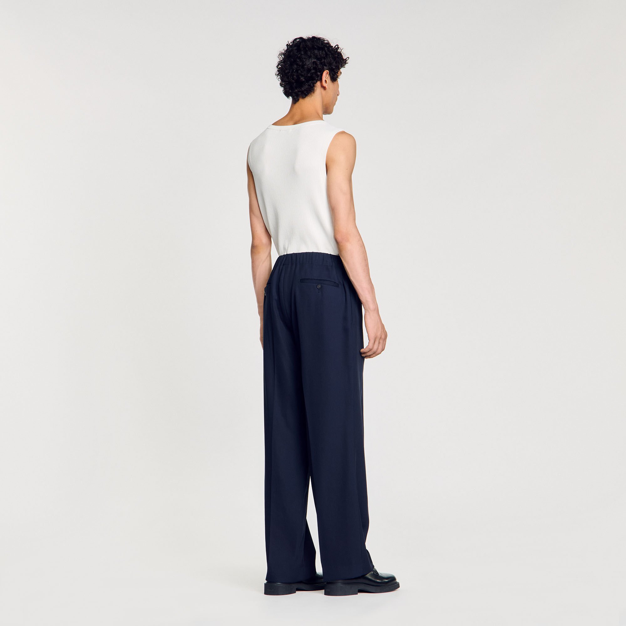 Pantalon large élastiqué