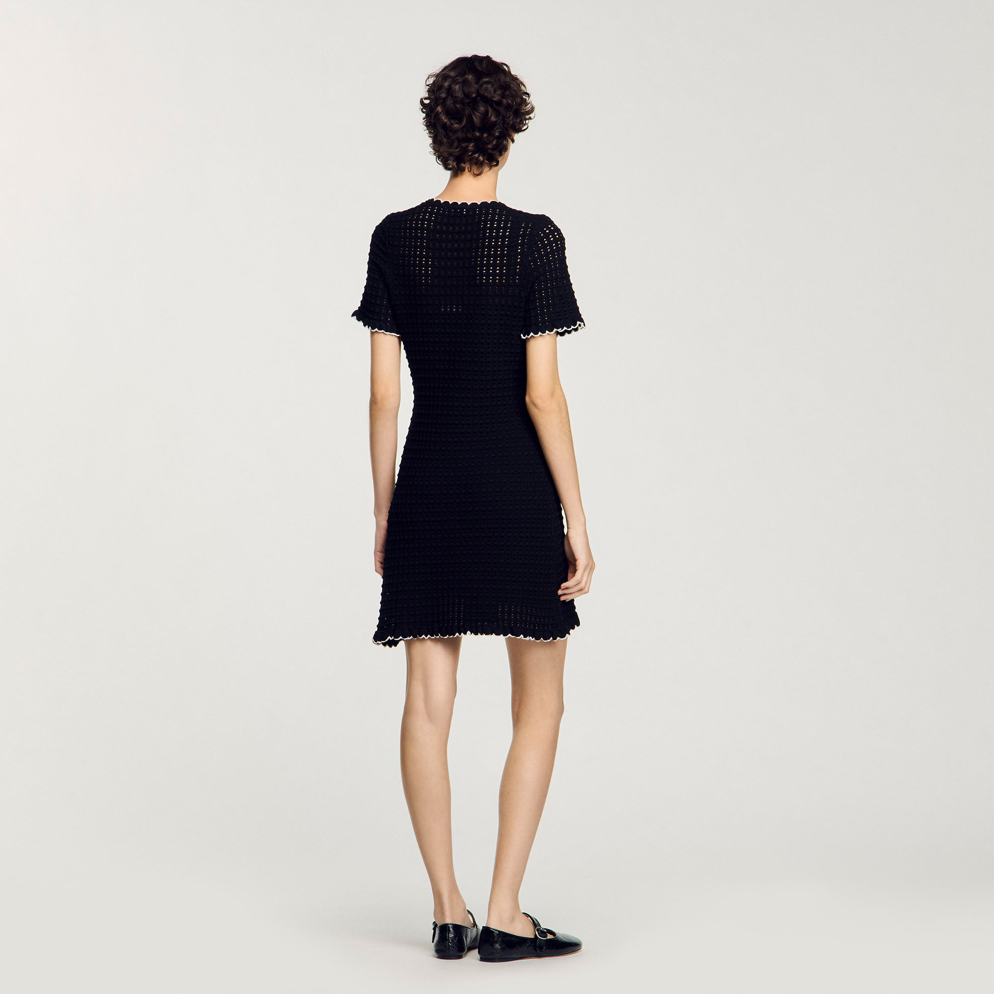 Robe courte en maille 