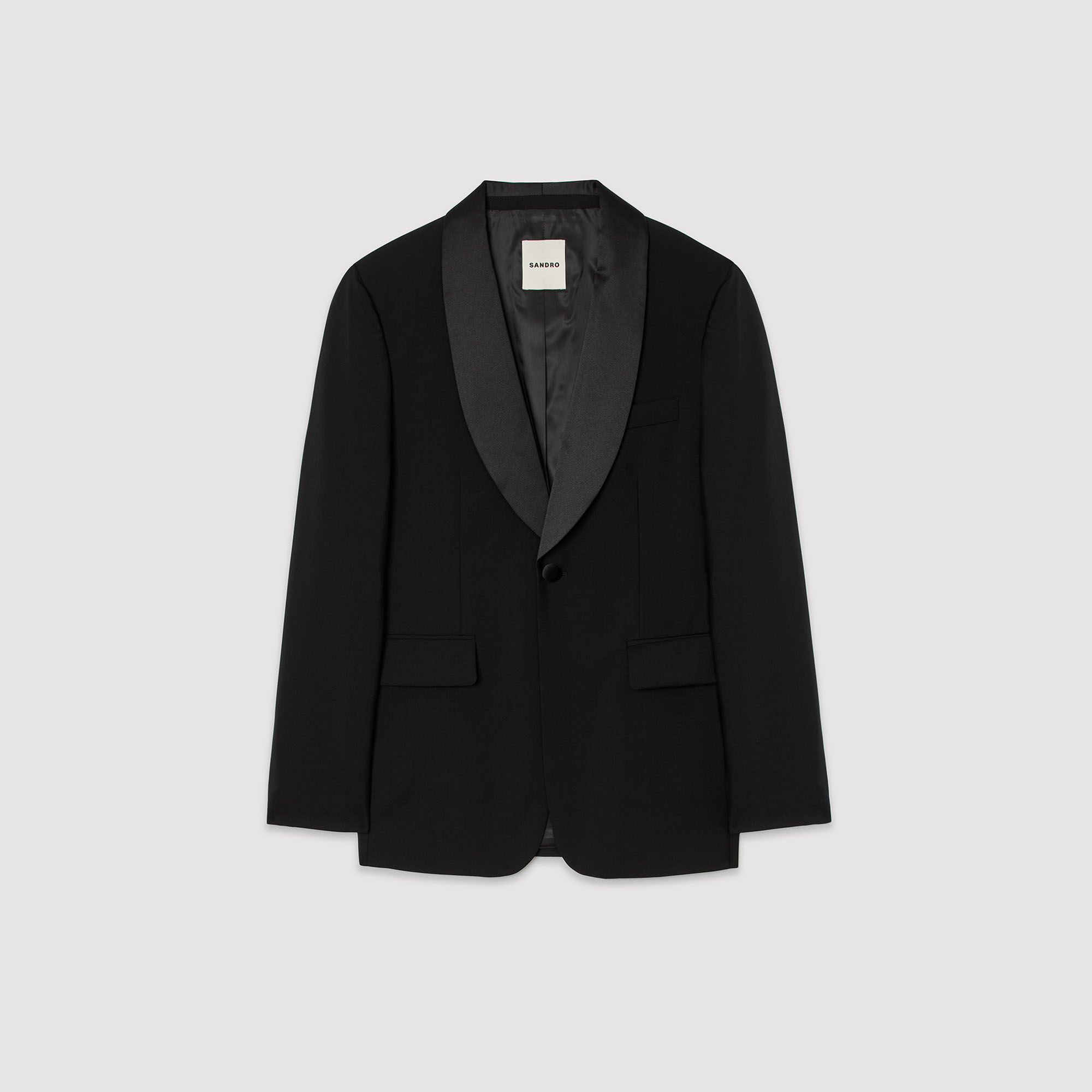 Veste en laine à col châle