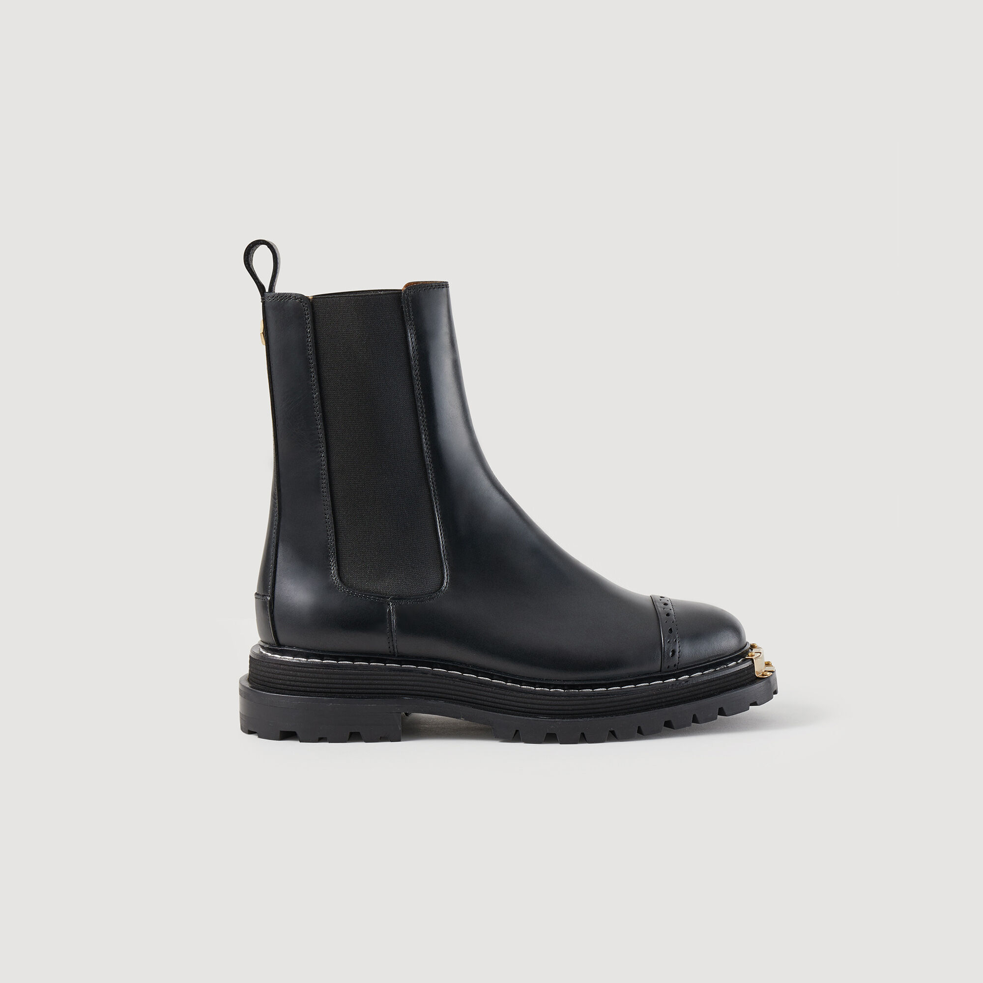 Bottines à semelle crantée