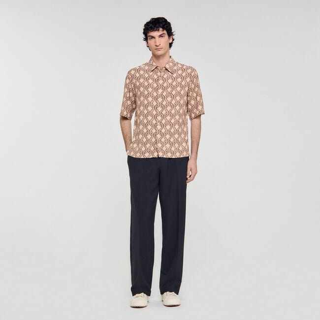 Chemise fluide imprimé corde