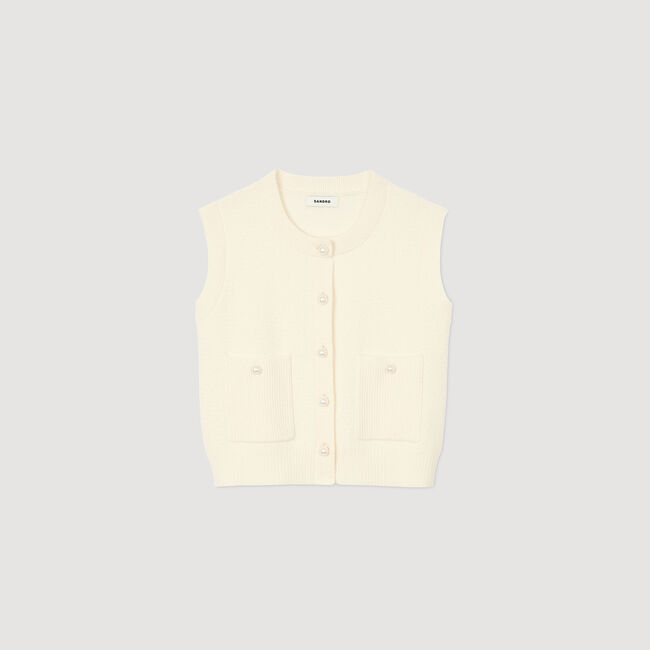 Gilet en tweed texturé