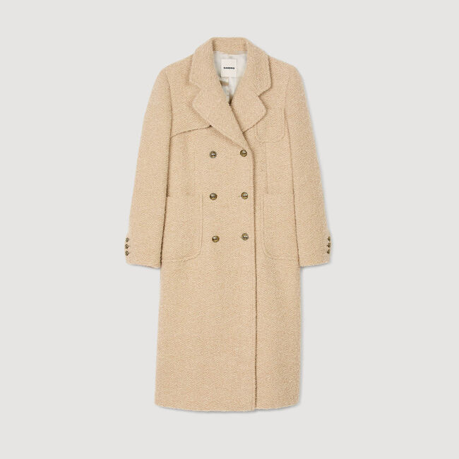 Manteau long à boutonnage croisé