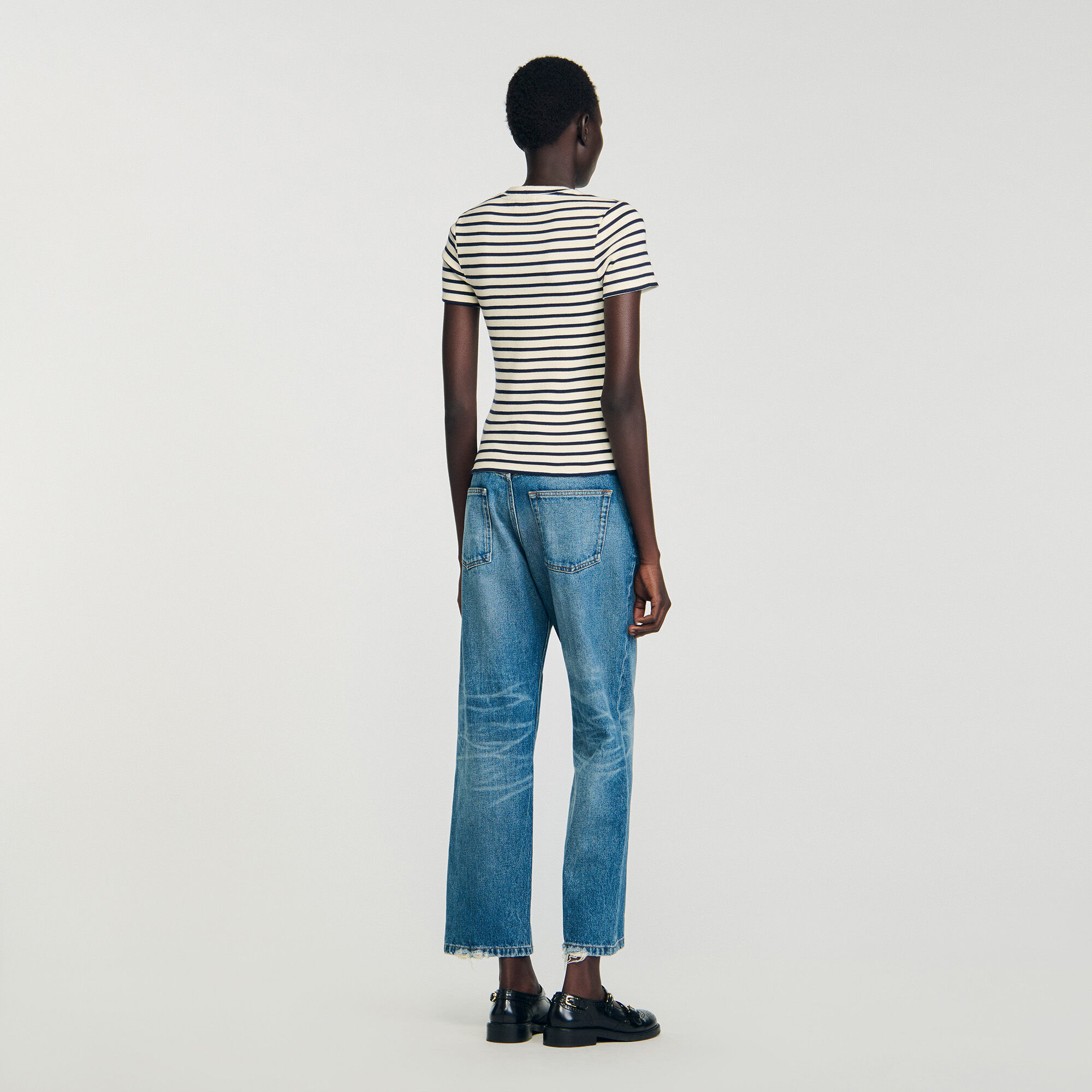 T-shirt cœur strassé