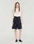 Short long taille haute &agrave; plis