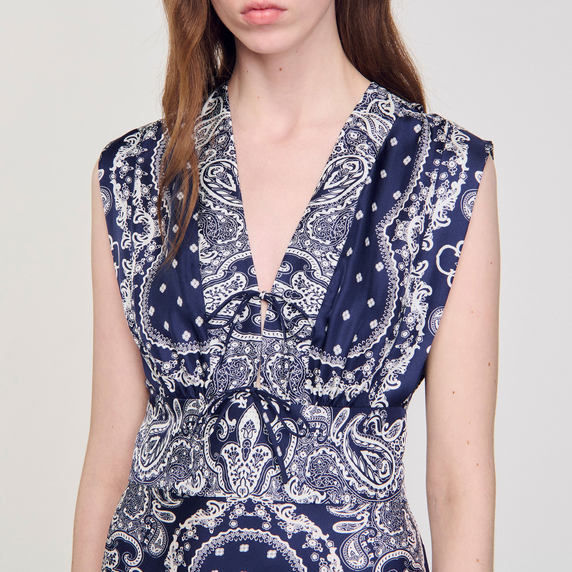 Robe longue à imprimé bandana