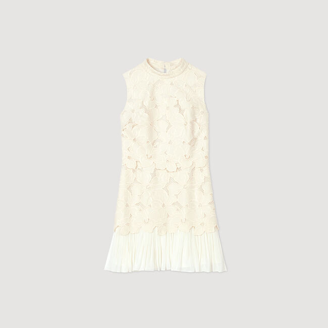 Robe courte en guipure 