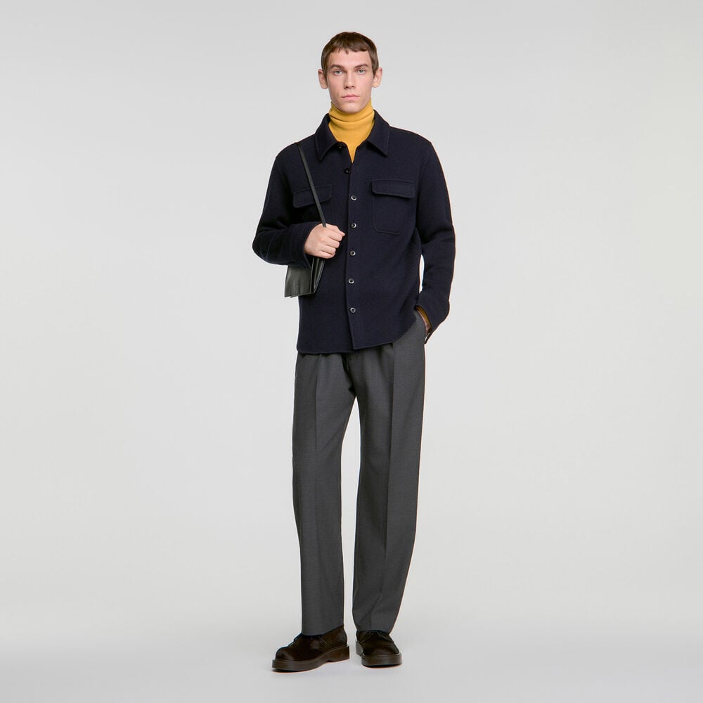 Sandro Surchemise en laine – Marine