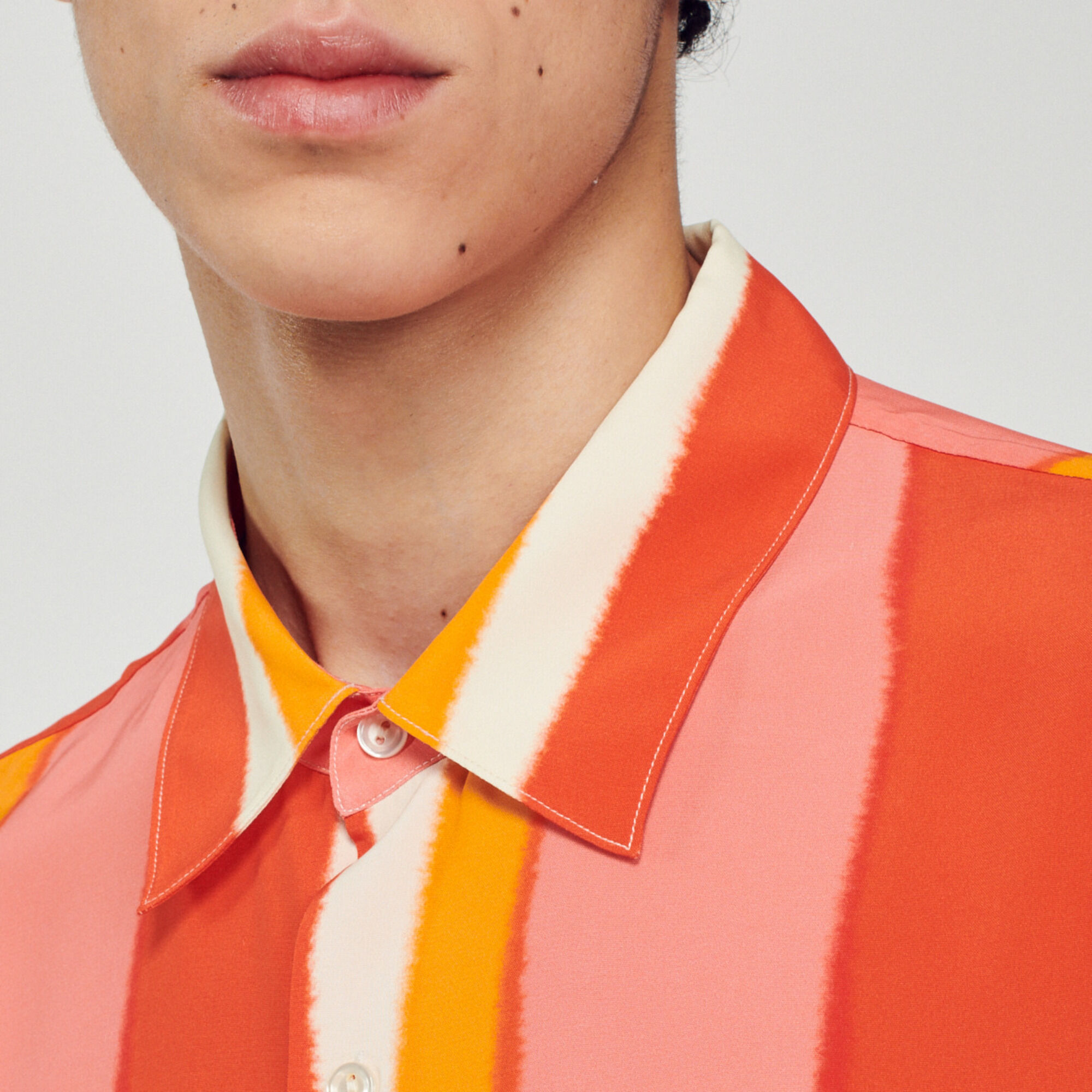 Chemise fluide rayée manches courtes