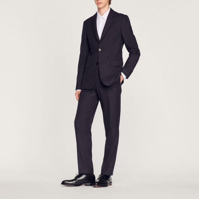 Veste de costume en laine vierge