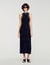Robe longue en velours &agrave; strass - Femme | Sandro Paris