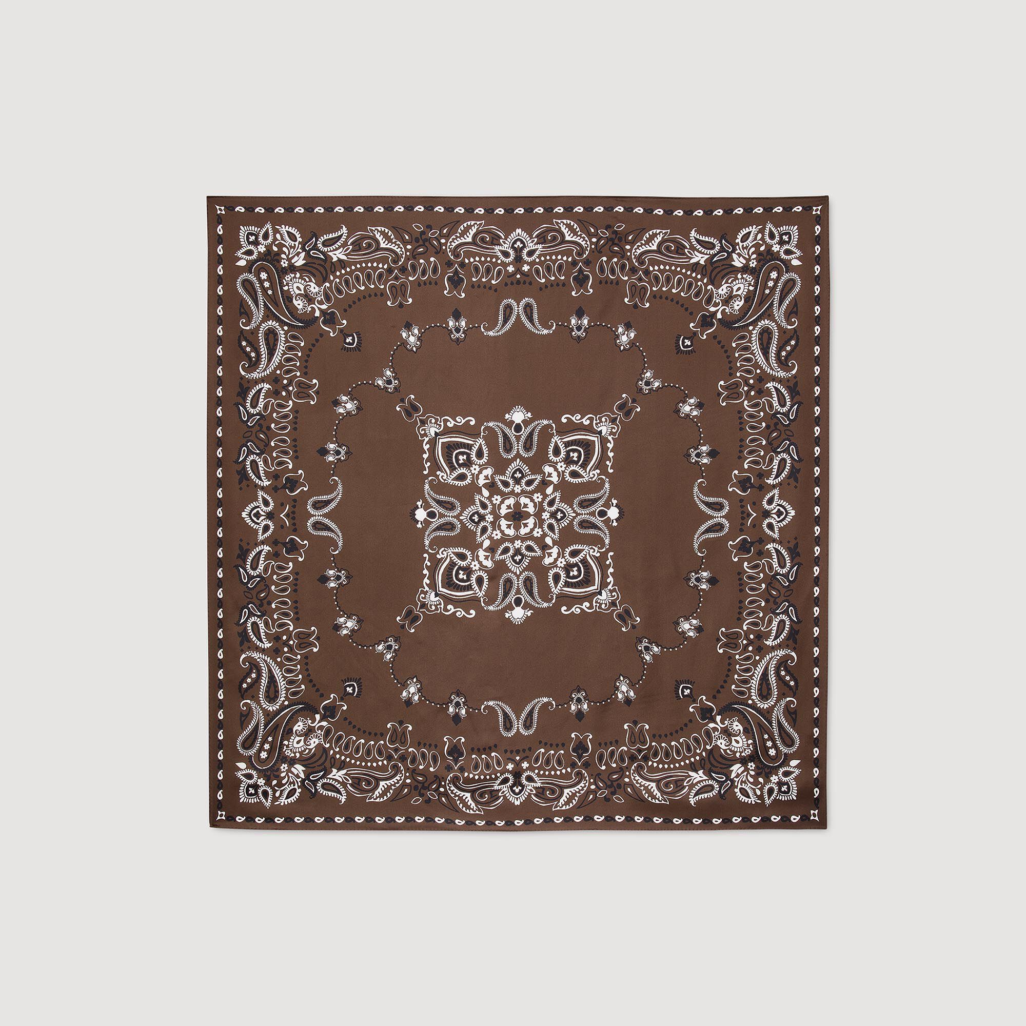 Foulard en soie à imprimé bandana