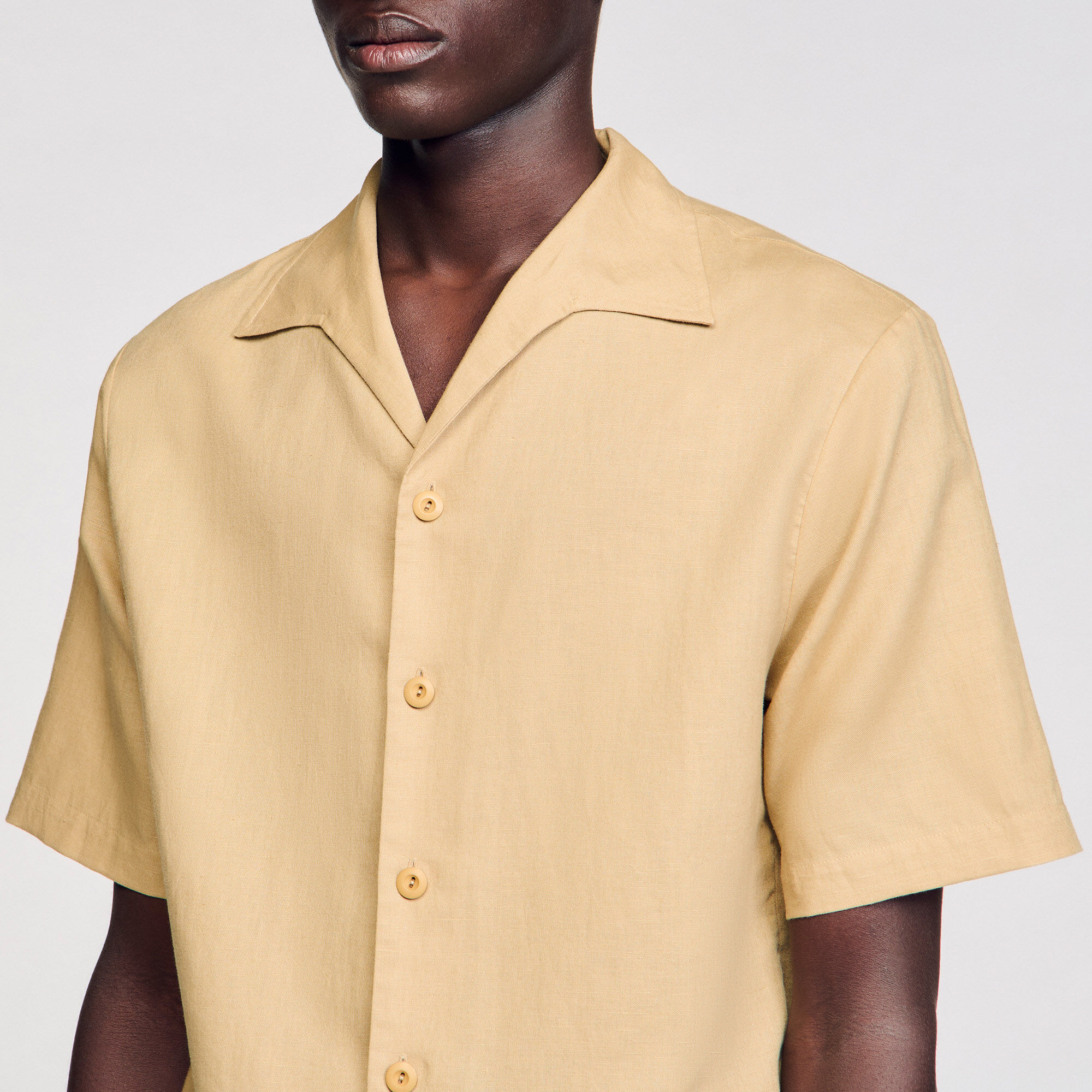 Chemise en coton et lin
