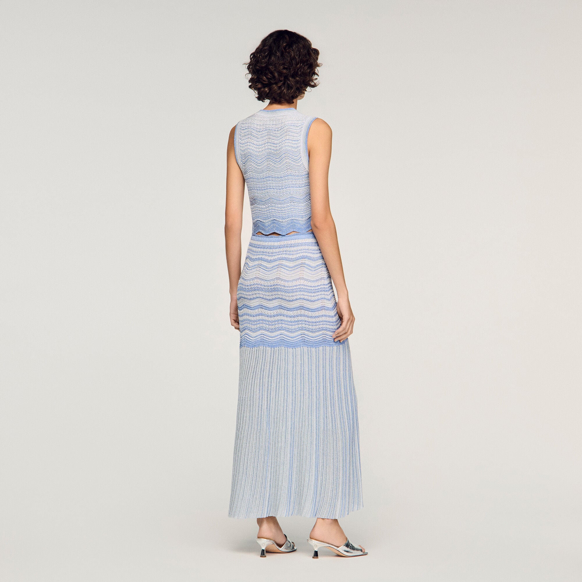 Jupe longue en maille fantaisie