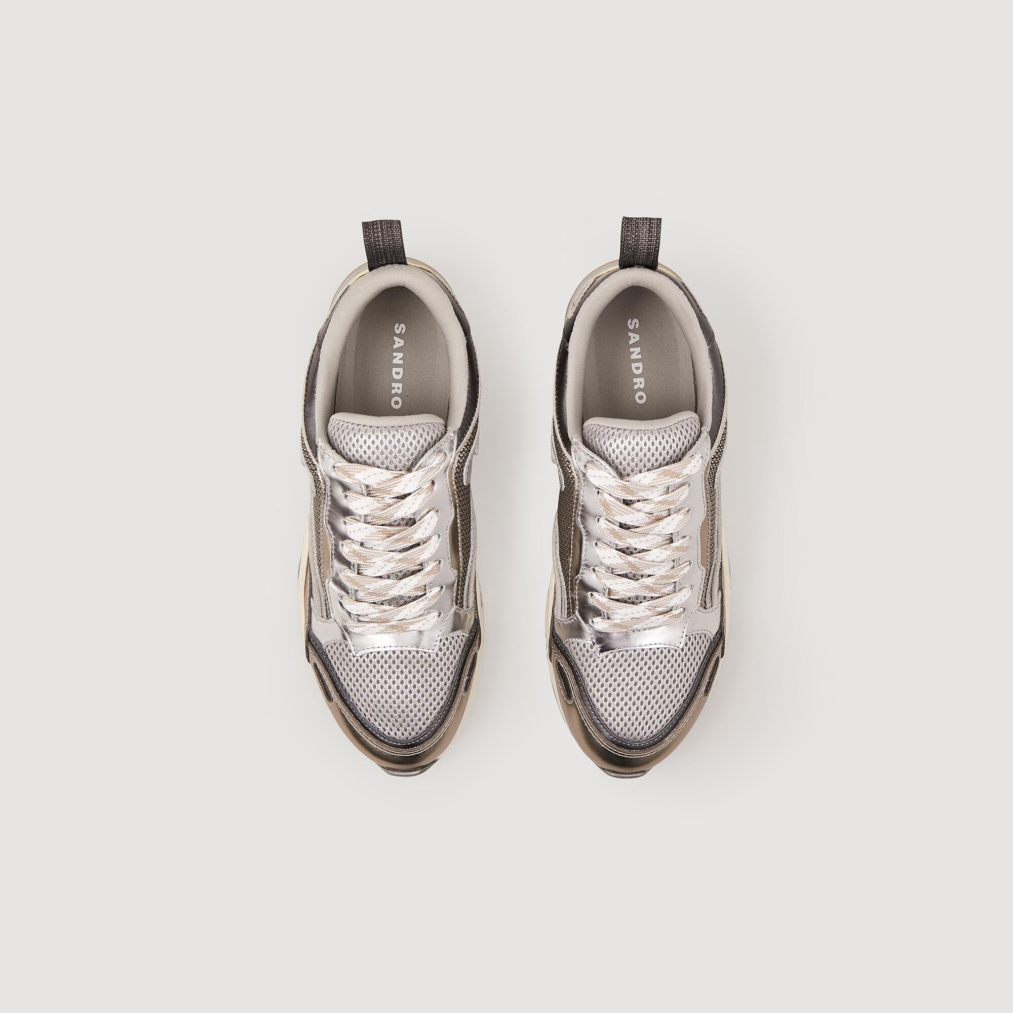 Baskets Flame gris noir pour femme Sandro Paris