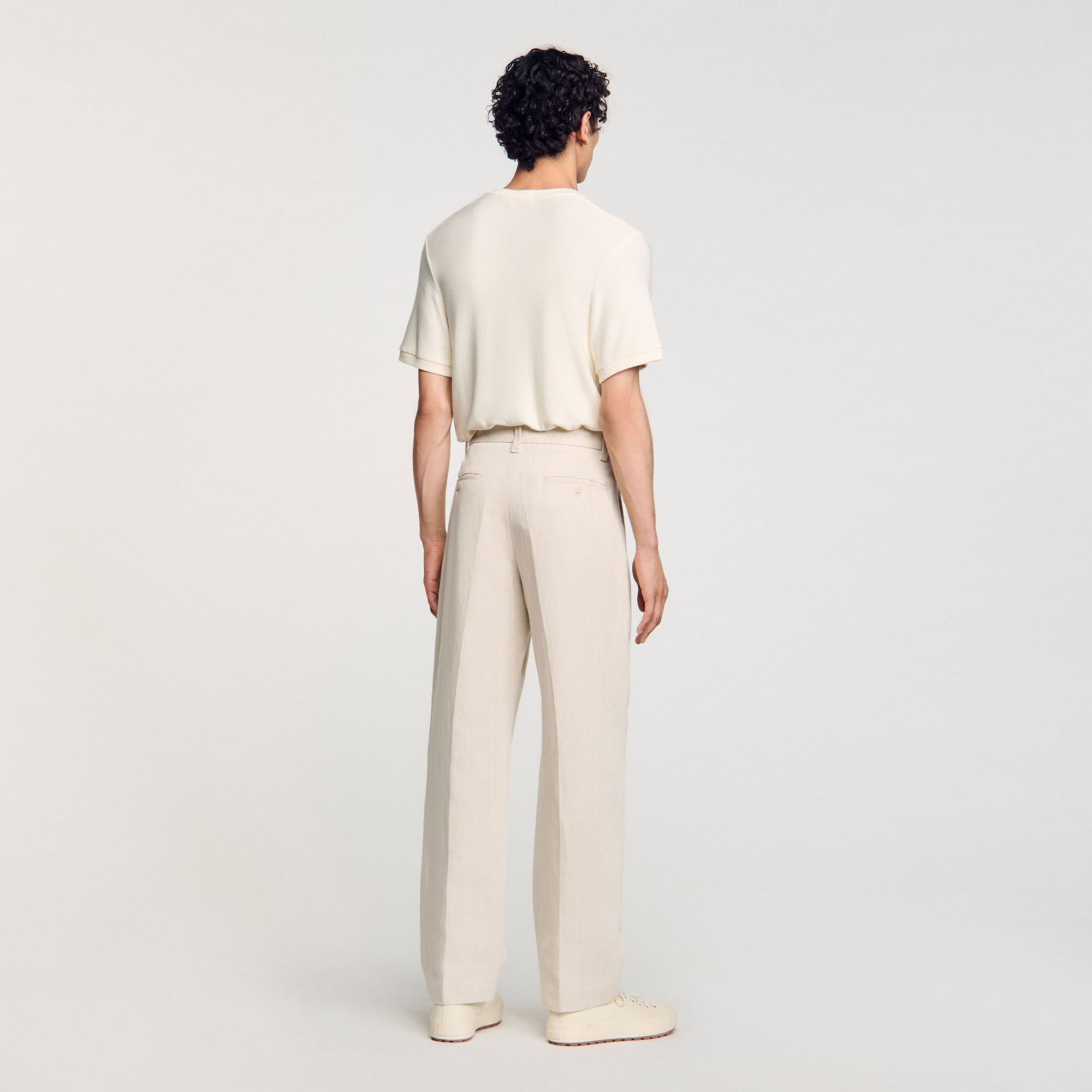 Pantalon large à plis
